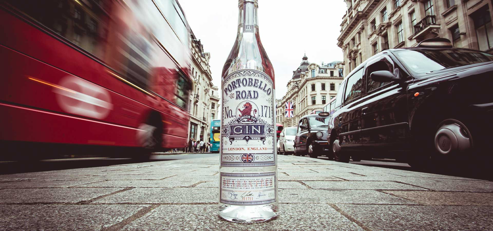 Portobello Road Gin bottle in London