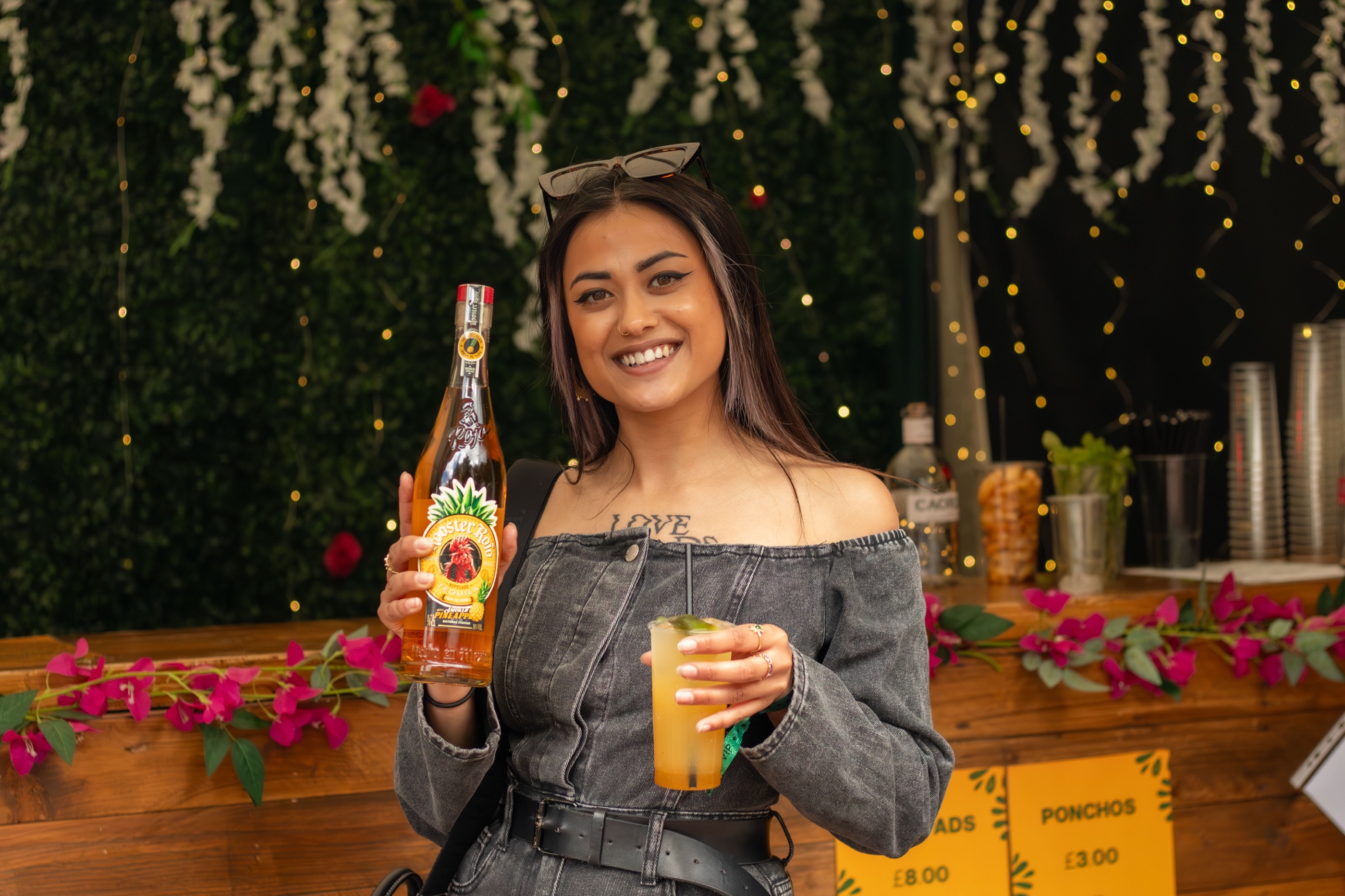Rooster Rojo cocktail serve at an Amber Beverage UK event